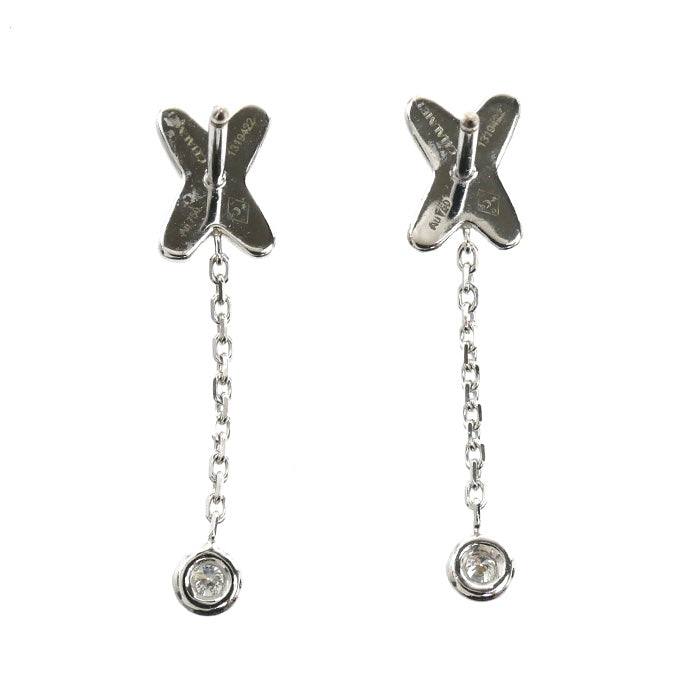 Chaumet ショーメ K18WG ホワイトゴールド ジュ ドゥ リアン ピアス 082225 ダイヤモンド 2.0g レディース【中古】