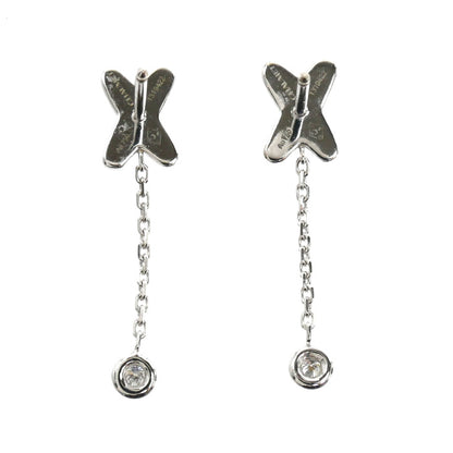 Chaumet ショーメ K18WG ホワイトゴールド ジュ ドゥ リアン ピアス 082225 ダイヤモンド 2.0g レディース【中古】