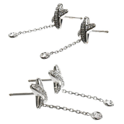 Chaumet ショーメ K18WG ホワイトゴールド ジュ ドゥ リアン ピアス 082225 ダイヤモンド 2.0g レディース【中古】