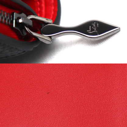 Christian Louboutin クリスチャンルブタン パロマ ミニ コンパクトウォレット 二つ折り財布 ブラック×レッド 3185081 CM53 ユニセックス【中古】【極美品】