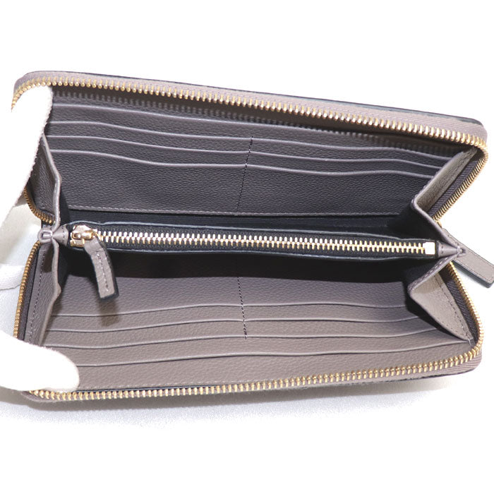 VERSACE ヴェルサーチ ヴィルトゥス 長財布 ラウンドファスナー グレー 1006263 1A04093 1E69V レディース【中古】【美品】