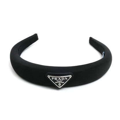 PRADA プラダ リサイクルポリアミド カチューシャ トライアングルロゴ ヘアアクセサリー 1IH080_2DMI_F0002 レディース【中古】【美品】