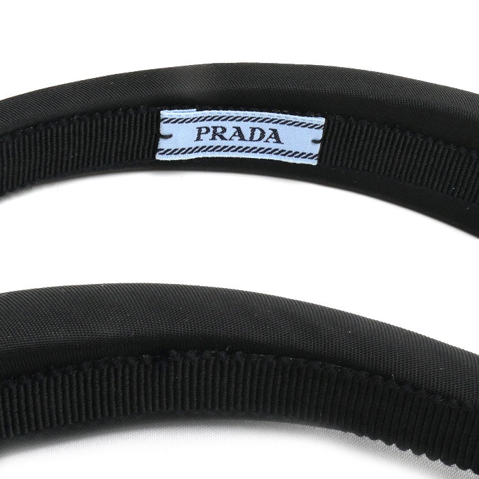 PRADA プラダ リサイクルポリアミド カチューシャ トライアングルロゴ ヘアアクセサリー 1IH080_2DMI_F0002 レディース【中古】【美品】