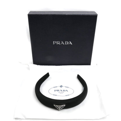 PRADA プラダ リサイクルポリアミド カチューシャ トライアングルロゴ ヘアアクセサリー 1IH080_2DMI_F0002 レディース【中古】【美品】