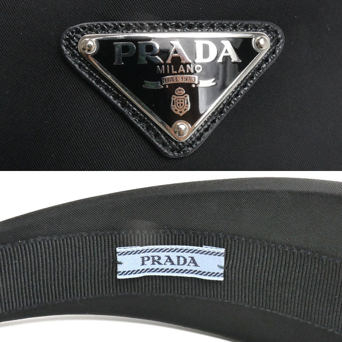 PRADA プラダ ナイロン カチューシャ トライアングルロゴ ヘアアクセサリー 1IH016 レディース【中古】【美品】