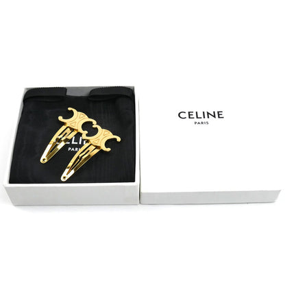 CELINE セリーヌ GP ヘアクリップ トリオンフ ヘアアクセサリー 46Z656BSL.35OR レディース【中古】