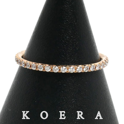 TIFFANY&Co. ティファニー K18PG ピンクゴールド メトロ フルサークル リング・指輪 ダイヤモンド 6.5号 0.9g レディース【中古】
