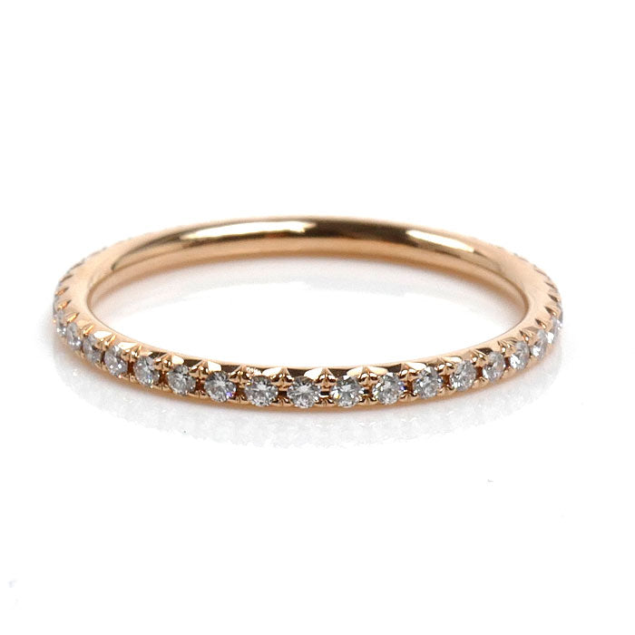 TIFFANY&Co. ティファニー K18PG ピンクゴールド メトロ フルサークル リング・指輪 ダイヤモンド 6.5号 0.9g レディース【中古】