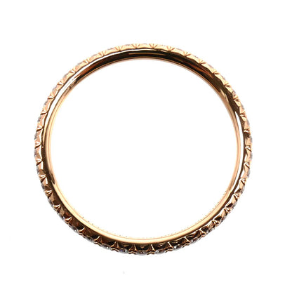 TIFFANY&Co. ティファニー K18PG ピンクゴールド メトロ フルサークル リング・指輪 ダイヤモンド 6.5号 0.9g レディース【中古】
