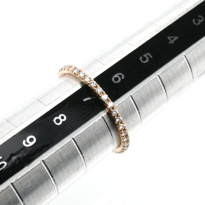 TIFFANY&Co. ティファニー K18PG ピンクゴールド メトロ フルサークル リング・指輪 ダイヤモンド 6.5号 0.9g レディース【中古】