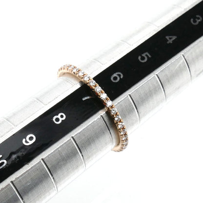 TIFFANY&Co. ティファニー K18PG ピンクゴールド メトロ フルサークル リング・指輪 ダイヤモンド 6.5号 0.9g レディース【中古】