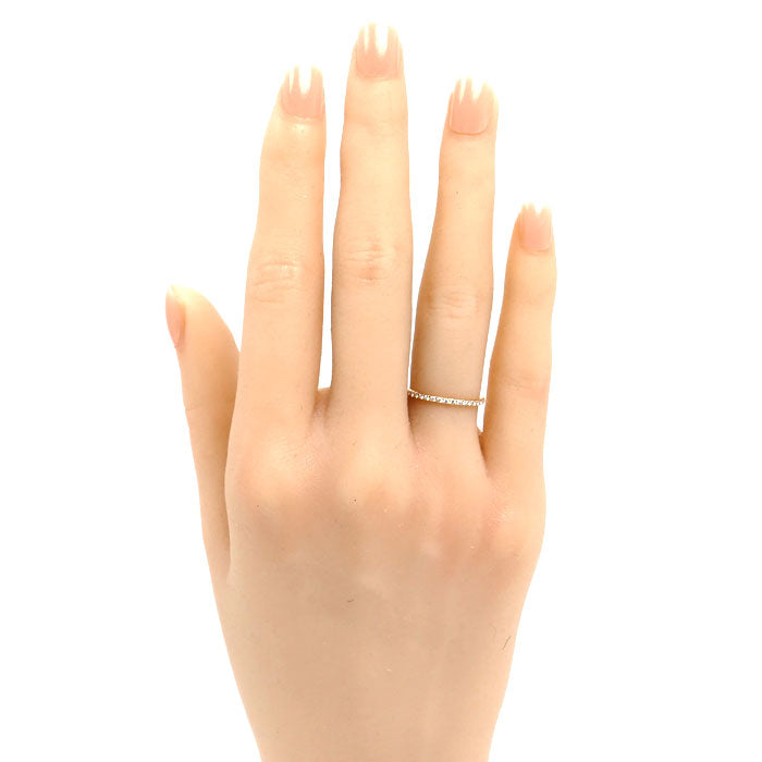 TIFFANY&Co. ティファニー K18PG ピンクゴールド メトロ フルサークル リング・指輪 ダイヤモンド 6.5号 0.9g レディース【中古】