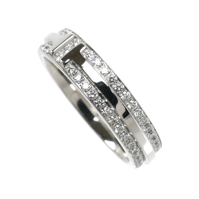 TIFFANY&Co. ティファニー K18WG ホワイトゴールド T TWOナロー リング・指輪 60151469 ダイヤモンド 10号 5.3g レディース【中古】【美品】