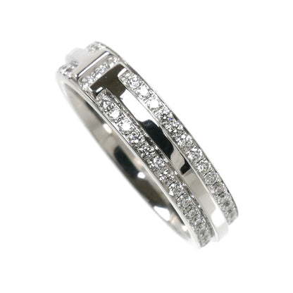 TIFFANY&Co. ティファニー K18WG ホワイトゴールド T TWOナロー リング・指輪 60151469 ダイヤモンド 10号 5.3g レディース【中古】【美品】