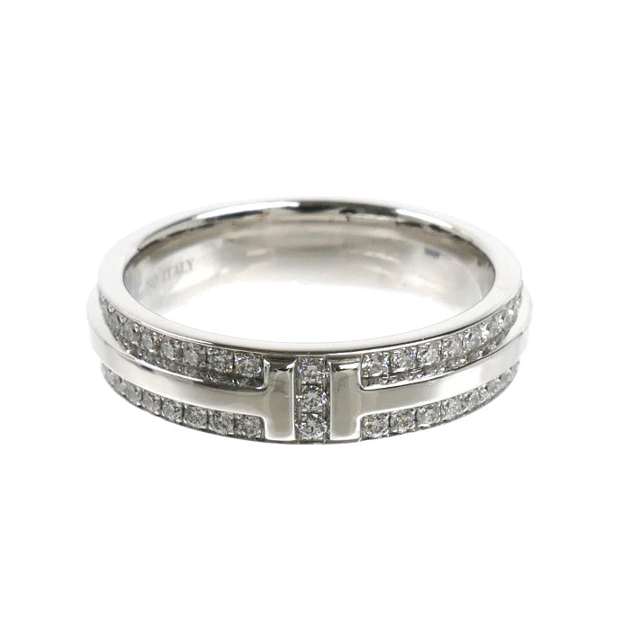 TIFFANY&Co. ティファニー K18WG ホワイトゴールド T TWOナロー リング・指輪 60151469 ダイヤモンド 10号 5.3g レディース【中古】【美品】