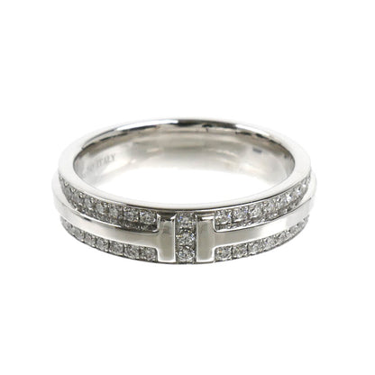 TIFFANY&Co. ティファニー K18WG ホワイトゴールド T TWOナロー リング・指輪 60151469 ダイヤモンド 10号 5.3g レディース【中古】【美品】