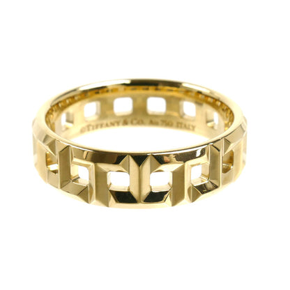 TIFFANY&Co. ティファニー K18YG イエローゴールド Tトゥルー ワイドリング リング・指輪 62508817 14号 5.2g レディース【中古】【美品】