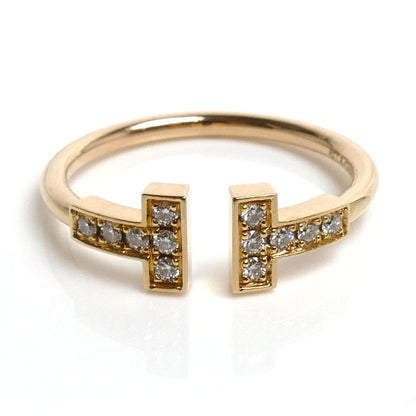 TIFFANY&Co. ティファニー K18PG ピンクゴールド Tワイヤー リング・指輪 60147315 ダイヤモンド 11号 2.4g レディース【中古】