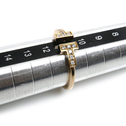 TIFFANY&Co. ティファニー K18PG ピンクゴールド Tワイヤー リング・指輪 60147315 ダイヤモンド 11号 2.4g レディース【中古】