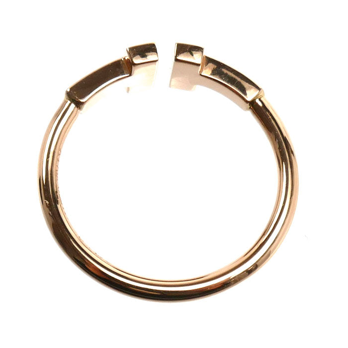 TIFFANY&Co. ティファニー K18PG ピンクゴールド Tワイヤー リング・指輪 ダイヤモンド 11.5号 2.3g レディース【中古】