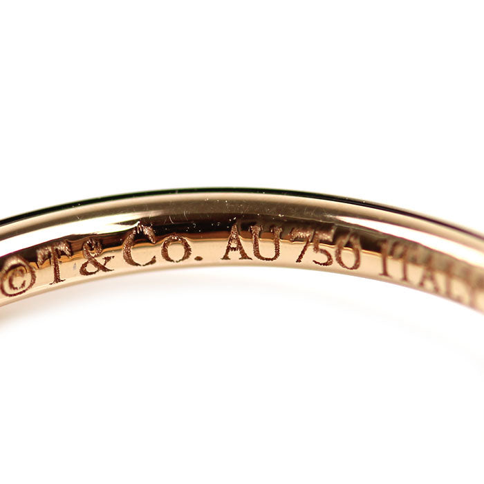 TIFFANY&Co. ティファニー K18PG ピンクゴールド Tワイヤー リング・指輪 ダイヤモンド 11.5号 2.3g レディース【中古】