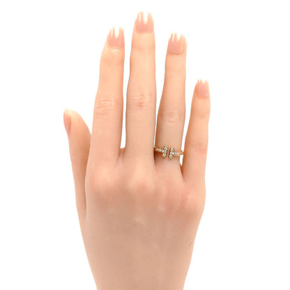 TIFFANY&Co. ティファニー K18PG ピンクゴールド Tワイヤー リング・指輪 ダイヤモンド 11.5号 2.3g レディース【中古】