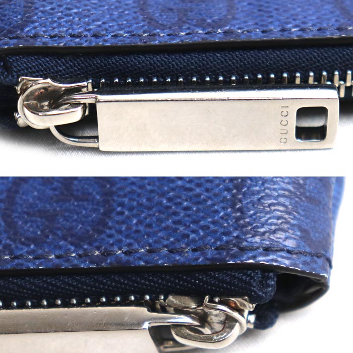 GUCCI グッチ GGスプリーム コインケース ブルー 835703 ユニセックス【中古】