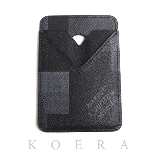LOUIS VUITTON ルイ・ヴィトン ポルトカルト マグネット カードケース ダモフラージュ ブラック M15097 ME2205 メンズ【中古】【美品】