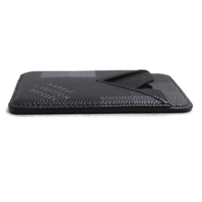 LOUIS VUITTON ルイ・ヴィトン ポルトカルト マグネット カードケース ダモフラージュ ブラック M15097 ME2205 メンズ【中古】【美品】