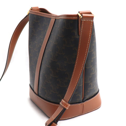 CELINE セリーヌ トリオンフ スモールバスケット ショルダーバッグ タン 191442CAS.04LU レディース【中古】