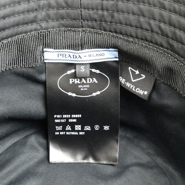 PRADA プラダ Re-Nylon バケットハット ハット ブラック 1HC137_2DMI_F0002 S ユニセックス【中古】【美品】