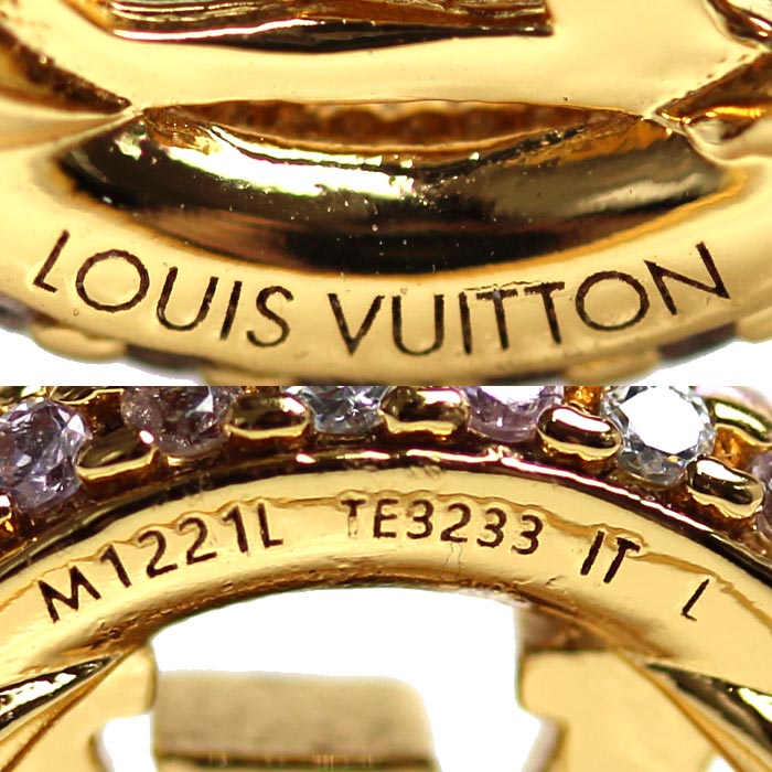 LOUIS VUITTON ルイ・ヴィトン GP ラインストーン リング ルイーズ トレゾール リング・指輪 M1221L TE3233 15号 レディース【中古】