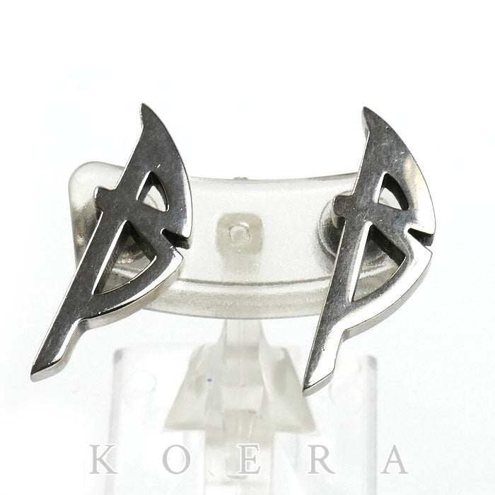 BALENCIAGA バレンシアガ 真鍮 TYPO METAL ピアス 787785TZ99I0911 ユニセックス【中古】