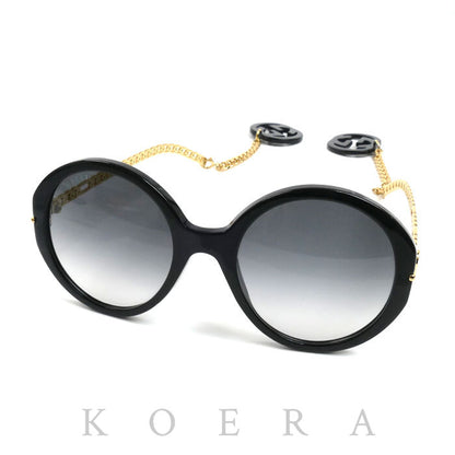 GUCCI グッチ サングラス ブラック ゴールド GG0726S 001 レディース 56□23 135【中古】