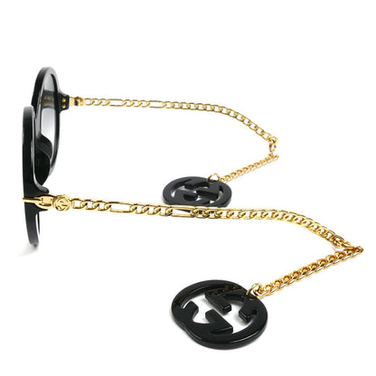 GUCCI グッチ サングラス ブラック ゴールド GG0726S 001 レディース 56□23 135【中古】
