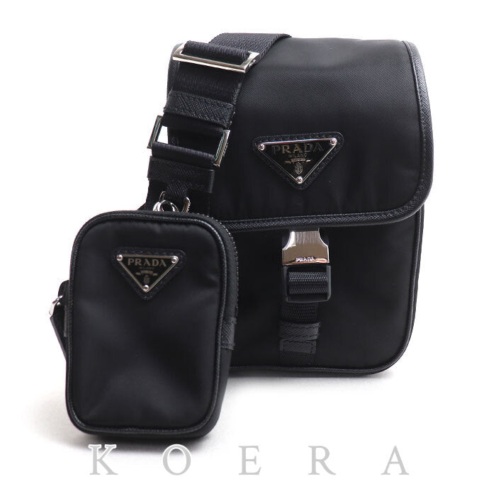 PRADA プラダ テスート ショルダーバッグ ブラック 2VD043 2DMH F0002 IC ユニセックス【中古】【美品】