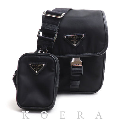 PRADA プラダ テスート ショルダーバッグ ブラック 2VD043 2DMH F0002 IC ユニセックス【中古】【美品】