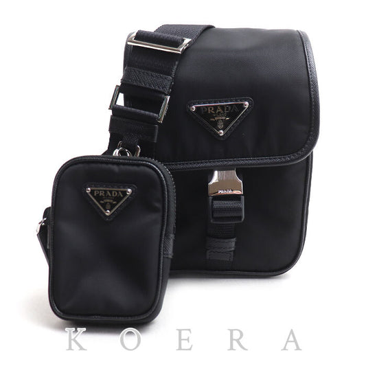 PRADA プラダ テスート ショルダーバッグ ブラック 2VD043 2DMH F0002 IC ユニセックス【中古】【美品】