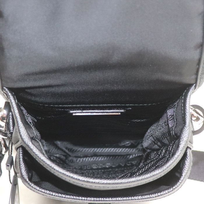 PRADA プラダ テスート ショルダーバッグ ブラック 2VD043 2DMH F0002 IC ユニセックス【中古】【美品】