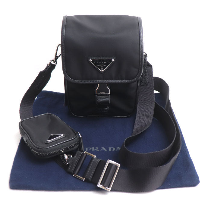 PRADA プラダ テスート ショルダーバッグ ブラック 2VD043 2DMH F0002 IC ユニセックス【中古】【美品】