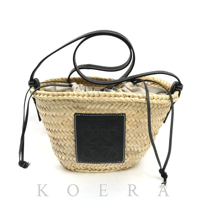 LOEWE ロエベ ドローストリング バケットバッグ ショルダーバッグ ナチュラル/ブラック A223222X01 レディース【中古】【美品】