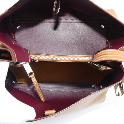 TOD’S トッズ Tタイムレス マイクロ ハンドバッグ ブラウン XBWAPAEL000QRI9P13 レディース【中古】【美品】