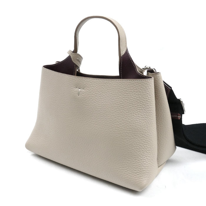 TOD’S トッズ Tタイムレス マイクロ ハンドバッグ ベージュ レディース【中古】【美品】