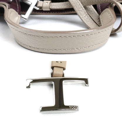 TOD’S トッズ Tタイムレス マイクロ ハンドバッグ ベージュ レディース【中古】【美品】