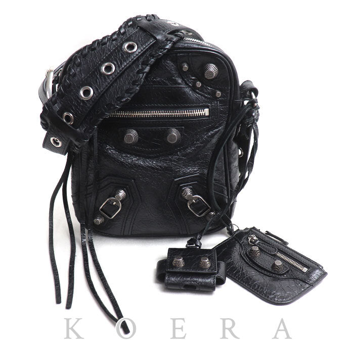 BALENCIAGA バレンシアガ ル カゴール ショルダーバッグ ブラック 719065 210KR 1000 メンズ【中古】