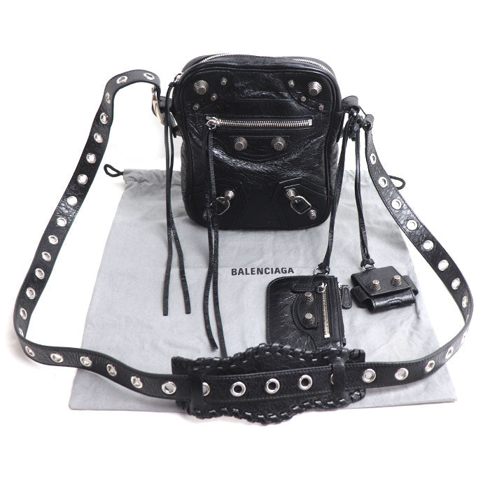 BALENCIAGA バレンシアガ ル カゴール ショルダーバッグ ブラック 719065 210KR 1000 メンズ【中古】