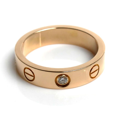 CARTIER カルティエ K18PG ピンクゴールド ミニラブ リング・指輪 B4050746 ダイヤモンド 6号 46 3.9g レディース【中古】