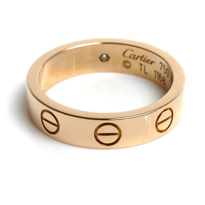 CARTIER カルティエ K18PG ピンクゴールド ミニラブ リング・指輪 B4050746 ダイヤモンド 6号 46 3.9g レディース【中古】