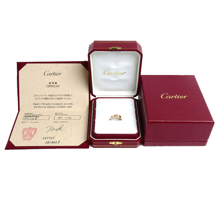 CARTIER カルティエ K18PG ピンクゴールド ミニラブ リング・指輪 B4050746 ダイヤモンド 6号 46 3.9g レディース【中古】