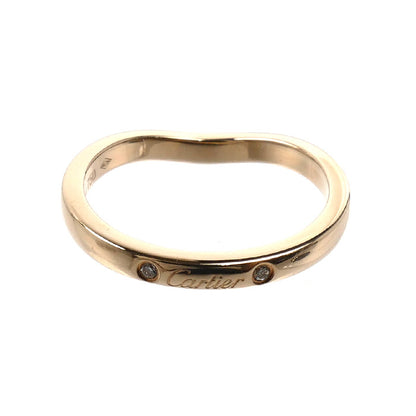 CARTIER カルティエ K18PG ピンクゴールド バレリーナ カーブ ウェディング リング・指輪 B4098648 ダイヤモンド 8号 48 2.3g レディース【中古】【美品】